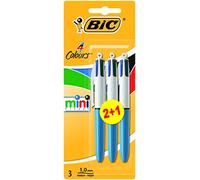 BiC 4 Colour Mini Ball Pen - Black/ Blue/ Red/ Green (Value Pack of 2, Plus 1 Free)