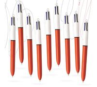 BIC 4 Colour Original Pen Plastic Barrel 1.0mm Multi-Pen Four Ink Colours in One Smooth Writing Multi Pens 4 in One Pen with Clip and Lanyard Hole for Students and Professionals (Pack of 9)
