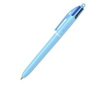 BIC 4-Colour Pastel Pens Multi Pen Retractable Design Multicolour Pen With Four Assorted Vibrant Inks Multi Coloured Pens All in One for School Office and Colour Coding (Pack of 1)