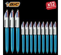 Bic 4 Colour Shine - Blue - Single Pen 12 Packs Bic Blue