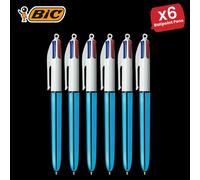 Bic 4 Colour Shine - Blue - Single Pen 6 Packs Bic Blue