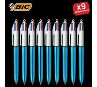 Bic 4 Colour Shine - Blue - Single Pen 9 Packs Bic Blue