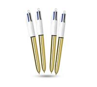 Bic 4 Colour Shine Gold - Pack of 12 Bic Gold
