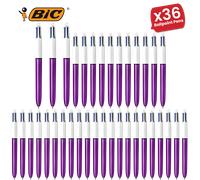 BIC 4 Colour Shine Pen Purple - Smooth, Reliable and Vibrant Bold Ink Single Pen