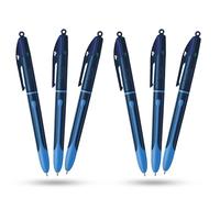 BIC 4-Colour Smooth Pens Multi Pen Retractable Design Multicolour Pen With Four Assorted Vibrant Inks Multi Coloured Pens All in One for School Office and Colour Coding (Pack of 6)