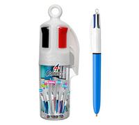 BIC 4 Colours Assorted Ballpoint Pens Medium Point (1.0 mm), Lot of 6 pens