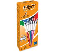 BIC 4 Colours Assorted Shine Ballpoint Pens Pack of 12