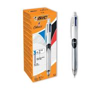 Bic 4 Colours Ballpoint Pen and Mechanical Pencil (Pack of 12) 942104