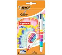 BIC PEN 4 COLOURS TIE DYE + TIPP-EX CORRECTOR