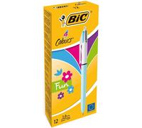 BIC 4 Colours Clip-on retractable ballpoint pen Medium...
