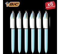 BIC 4 Colours Ballpoint Pen - Pack of 1, Fun, Pastel Colours, Ideal for Office, Home Office or School