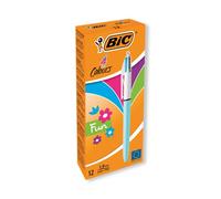 Bic 4 Colours Fun Retractable Ballpoint Pen (12 Pack) 887777