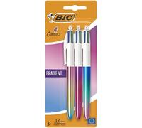 BIC 4 Colours Gradient Ball Pens x3