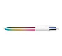 BIC 4 Colours Gradient Retractable Ballpoint Pen Multicolour 0.4 mm Medium Ballpoint Refillable