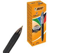 BIC 4 Colours Grip PRO Clip-on retractable ballpoint pen Medium...