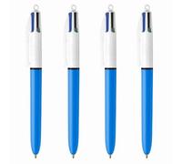 Bic 4 Colours Original Ballpoint Pen Refillable Retractable (Red, Blue, Black, Green Ink) X 4