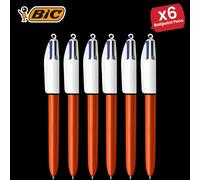 Bic 4-Colours Original Fine Ballpoint Pen 1.0mm Tip - Single Pen6 Packs Bic Multicolor