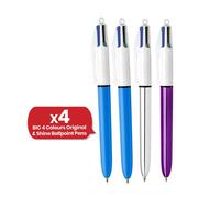 Bic 4 Colours Pack of 3 includes 2 Original, 1 Shine Silver, 1 Shine Purple Bic Multicolor