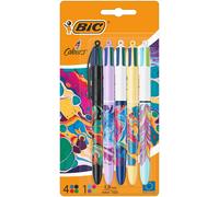 BIC 4 Colours Pens All In One, Multi Coloured 1 count (Pack of 5), Multicolor
