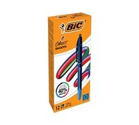 BIC 4 Colours Smooth Four-Colour Ballpoint Pen, Box of 12