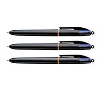 Bic 4 Colours Pro Ballpoint Pens Pack of 3 Black Paste Moy. 4 Classic Colours