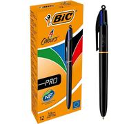 BIC 4 Colours Pro Ballpoint Pens Medium Point 12 Pens Multi-Colour (Pack of 1)