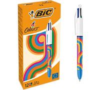 BIC 4 Colours Retro Retractable Ballpoint Pen Multicolour 0.4 mm Medium Ballpoint Refillable
