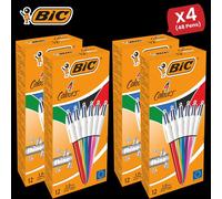 Bic 4 Colours Shine Ballpoint Pens Medium Point (1.0 mm) - Assorted Metallic Barrels, Box of 124 Packs Bic Multicolor
