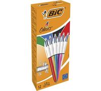 BIC 4 Colours Shine Black,Blue,Green,Red Clip-on retractable ballpoint pen Medium 12 pc(s)