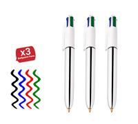 Bic 4 Colours Shine | Pack of 3 Bic Multicolor