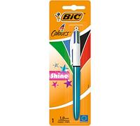 Bic 4 Colours Shine Pen Blister Pack White, x1