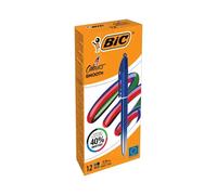 BIC 4 Colours Pro Ballpoint Pen - Retractable - Medium Tip - Blue Barrel - Pack of 12