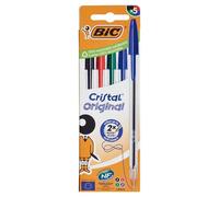 BIC 5 Crystal Ballpoint Pens, Assorted Inks
