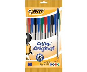 BIC 830865 Stick Ballpoint Pen 10pezzo (I) Ballpoint Pen Black/Blue/Green/Red