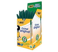 BIC 8373629 - Bic Cristal Ball Pen Medium 10mm Green 8373629 - (PK50)