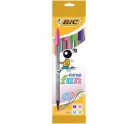 Bic Cristal FUN Assorted 1.6mm Ballpoint Pen (Pack 4) 8957921