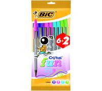 BIC 8963811° -° Pack of 6° + 2° Pens, Multi-Colour