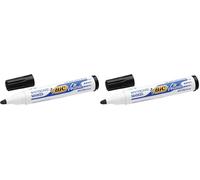 BIC 904937 Velleda Whiteboard Marker 1701 Black 904937 (Pack of 2)