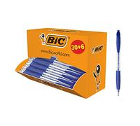 Bic 920286 Atlantis Classic Ballpoint Pen in Blue, Line Width 0.4 mm, Refillable, Pack of 36, Ideal for the Office, Home Office or School