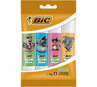 Bic 950640 Decorated Lock Pack of 4 Glue Stick 8g