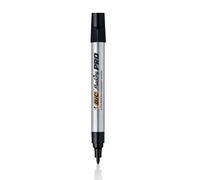 BIC Marking Pro Permanent Markers Medium Bullet Tip - Black, Box of 12