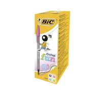 BIC Cristal Fun Cristal Fun Ballpoint Pen Assorted 0.6 mm Broad Ballpoint Pack of 20