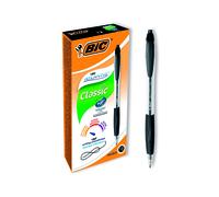 Bic Atlantis Retractable Ballpoint Pen Medium Black (12 Pack)