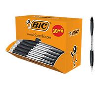 BIC Atlantis Classic Atlantis Classic Retractable Ballpoint Pen Black 0.4 mm Medium Ballpoint Refillable 3Pack of 6