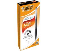 BIC Atlantis Classic Retractable Ball Pens - Box of 12- Black Colour- Medium Poi