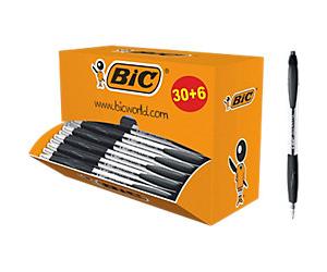 BIC Atlantis Classic Retractable Ballpoint Pen Black 0.4 mm Medium Refillable Pack of 36