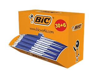 BIC Atlantis Classic Retractable Ballpoint Pen Blue 0.4 mm Medium Refillable Pack of 6