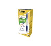 Bic Atlantis Classic Retractable Ballpoint Pens Medium Tip 0.4mm Blue - 12pk