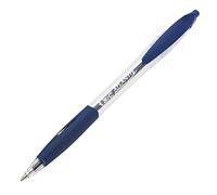 BIC Atlantis Classic Retractable Ballpoint Pen Grip Medium 0.4 mm Blue Pack of 12