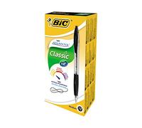 BiC Atlantis Medium Retractable Ballpoint Pen (Box of 12) - Black